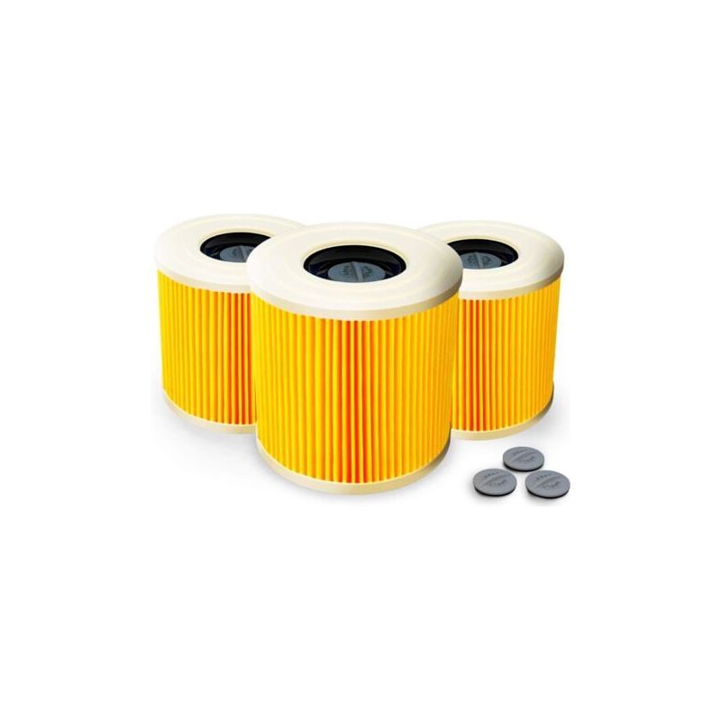 Set Mit 3 Patronenfiltern + 3 Zusätzlichen Befestigungsschrauben – Für Körcher Wd3 Premium, Wd2, Wd3, Wd 3 Mv3 Und Wd 3 P Staubsauger – Erweiterungsset Ersetzt 6.414-552.0 Und 6.414-772.0dyk-alovez