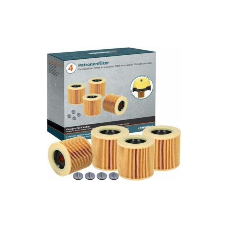 4er-pack Filter Für Körcher Staubsauger Wd2, Wd3, Mv3, A, K Serie, Se 4001, Se 4002, Als Patronenfilter 6.414-552.0, 6.414-772.0, 6.414-547.0