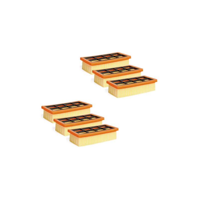 6er-pack Flachplissierfilter-zubehör Für Kärcher Staubsauger Ad 3200, Ad 3 Premium Und Ad 4 Premium, 6.415-953.0, Staubsaugerfilter, Kärcher Staubsaugerzubehör
