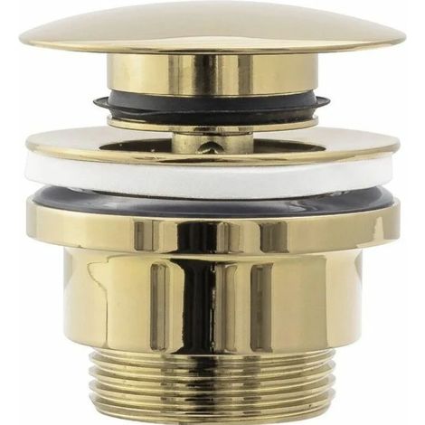 Rea – Bonde De Lavabo Clic-clac 45mm – Laiton Doré – Adaptée Sans Trou De Trop-plein – Garantie 24 Mois – Évacuation Rapide