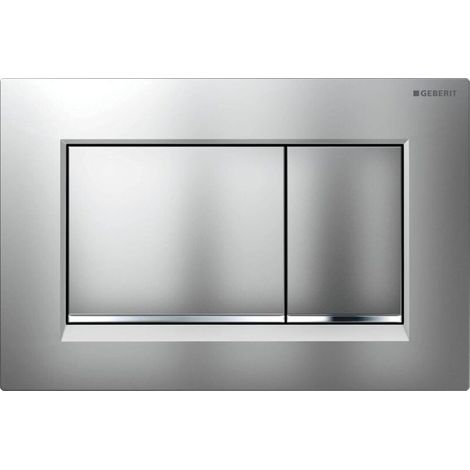 Geberit Sigma20 (ehemals Sigma30) Kompatible Quadratische Betätigungsplatte Für Zweimengenspülung: Matte Chromlackierung, Easy-clean-beschichtung, Poliertes Chrom (115.883.jq.1)