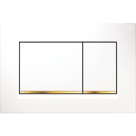 Gilt Für Die Quadratische Betätigungsplatte Geberit Sigma20 (ehemals Sigma30) Für Zweimengenspültoiletten: Weiß, Gold (115.883.kk.1)