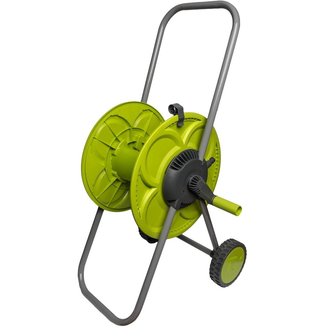 Schlauchwagen Schlauchtrommel Tragbar Schlauchhalter 1/2" 50m Lime Line Clover Le-9104 Bradas 2242