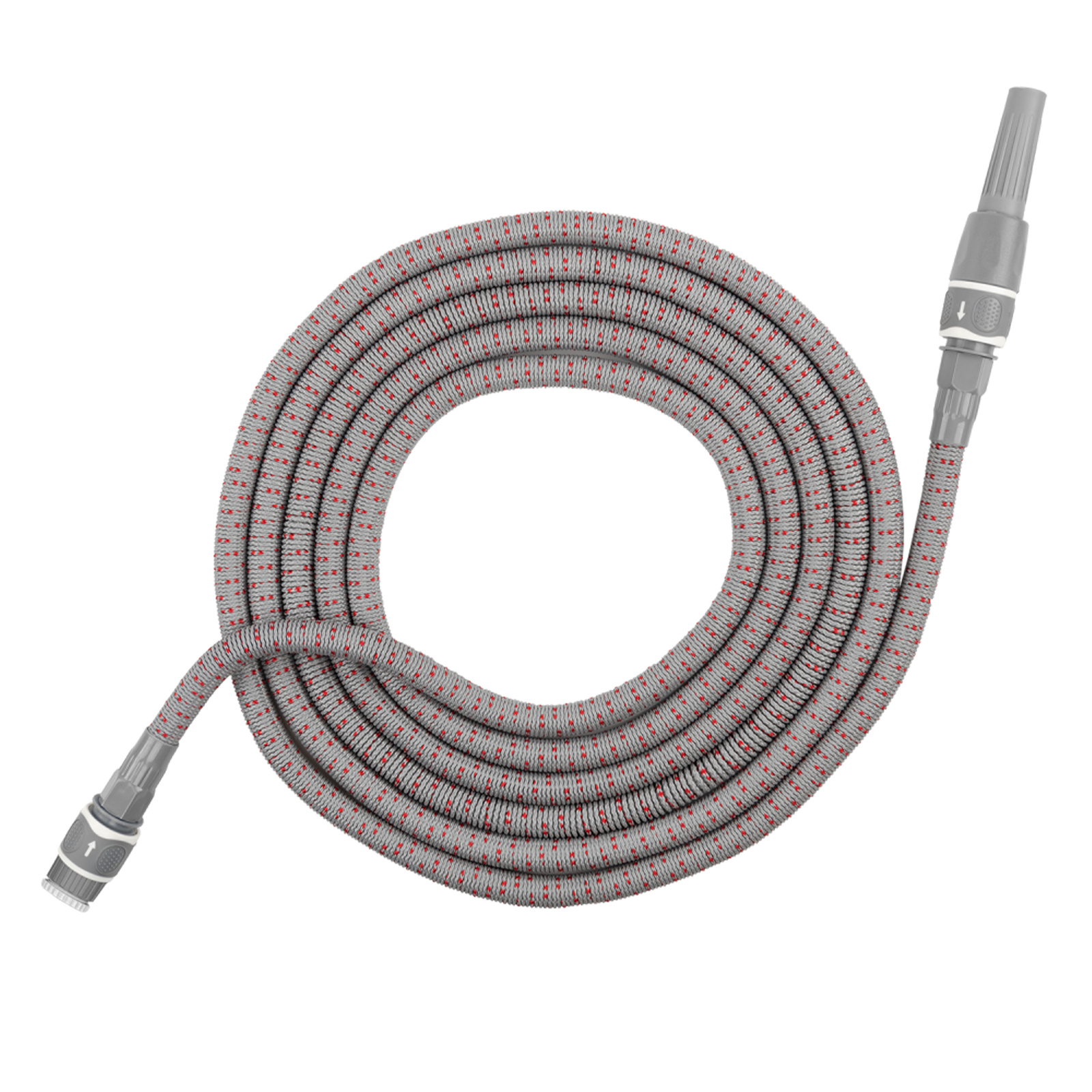 Flexibler Gartenschlauch 18m Secret Dots Set Mit Sprühdüse Schnellkupplungen Soft Wasserhahnanschluss 1/2 3/4 Leicht Wsch18gyrd