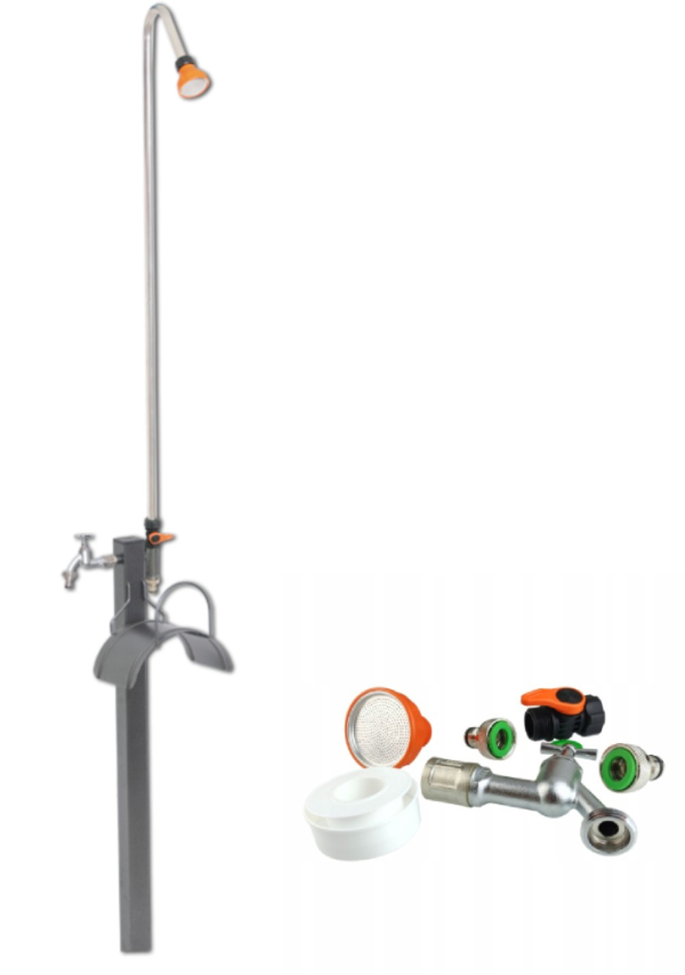 Gartendusche Garten-set: Brause, Wasserhahn, Schlauchhalter Bradas Ag8301 1585