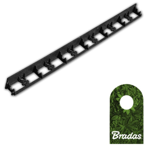 1m Rasenkante Beeteinfassung Beetumrandung Pvc Mähkante 45/1000mm Eco Rim-bord Obrb45typ2 Bradas 0551