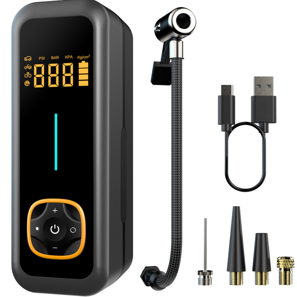Vylara Tragbare Luftpumpe Für Autos, Mit Digitalanzeige, Universell Für Fahrräder Und Elektroroller (10000 Mah)