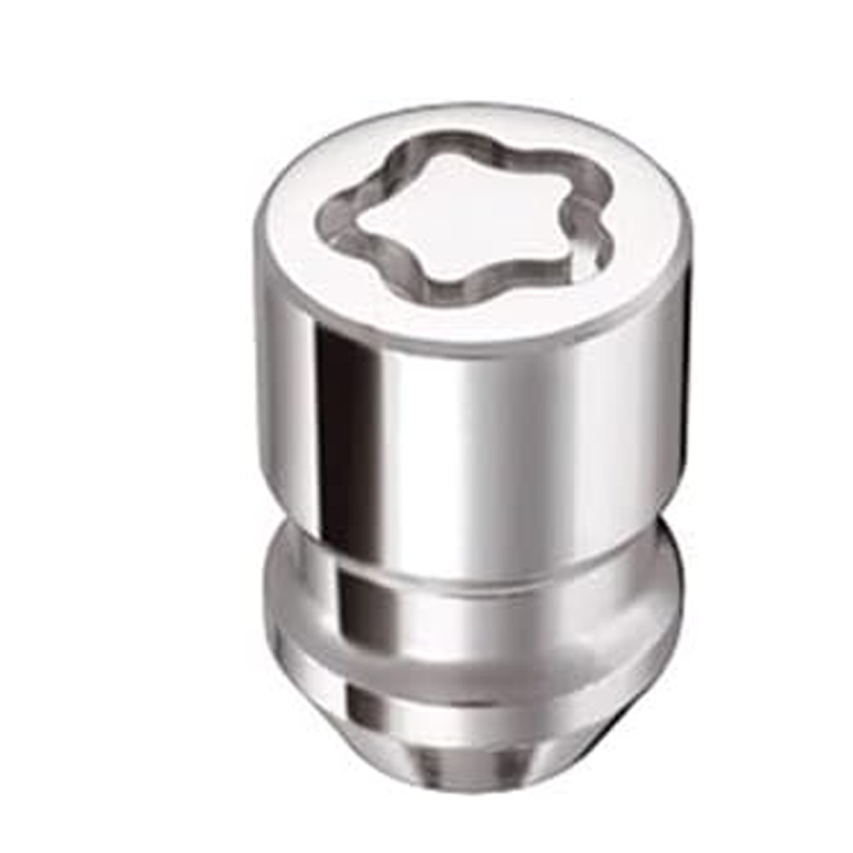 M12x1,50 Diebstahlsicherungsmuttern-set – Konisch – Länge 32,5 Mm (19 Mm Kopf) Aus Legiertem Stahl, Silbergrau
