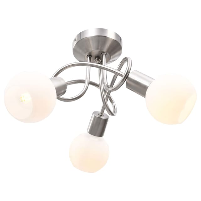 Vidaxl - Deckenleuchte mit Keramik-Lampenschirmen für 3 E14 Glühlampen