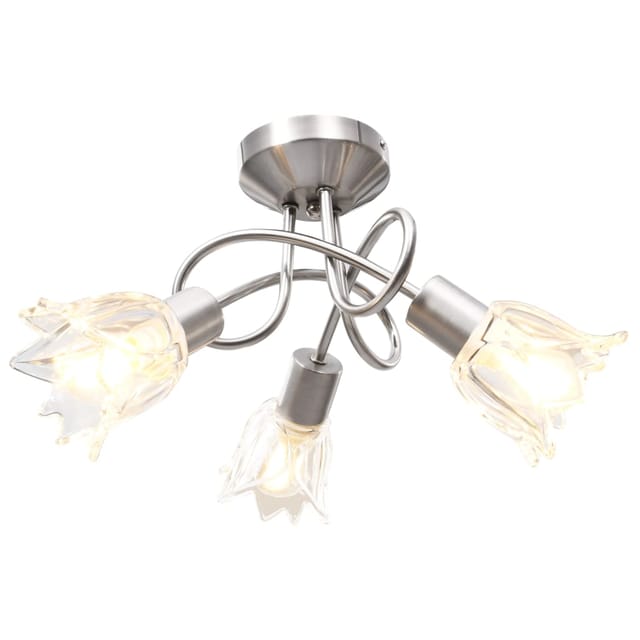 Deckenleuchte Glas-Lampenschirme für 3 E14 Glühlampen Vidaxl
