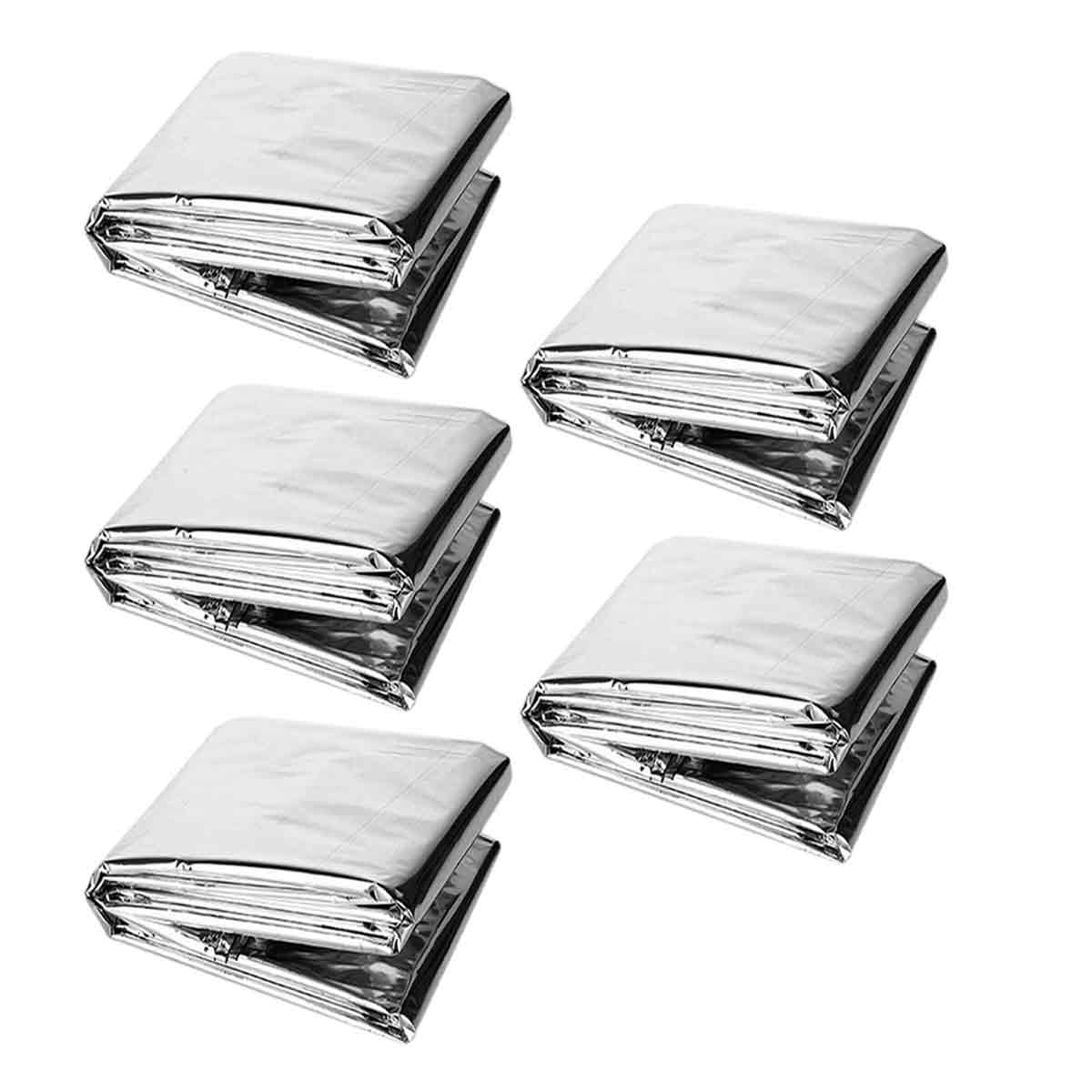 5er-pack Notfall-thermodecken Aus Mylar, Rettungs-thermodecken Für Den Außenbereich