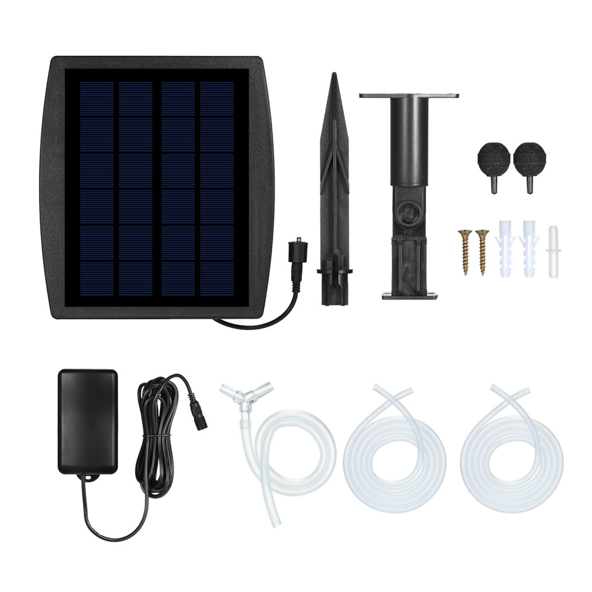 Luftpumpe Für Sauerstoffanreicherung Von Außenpools Und Aquarien. Solarbetriebene Sauerstoffversorgung.