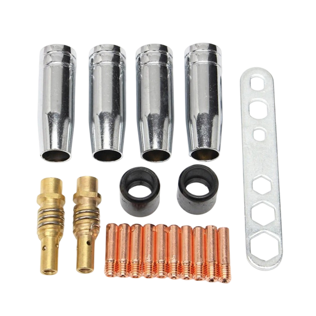 17-teiliges Schweißbrenner-bus-set, 0,8-mm-kontaktdüsen, Mig/mag-düsenhalter Passend Für Binzel 15ak