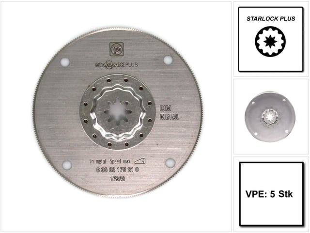 HSS-Sägeblatt rund StarLockPlus ø 100 x 0,7 mm 5 Stk - Fein