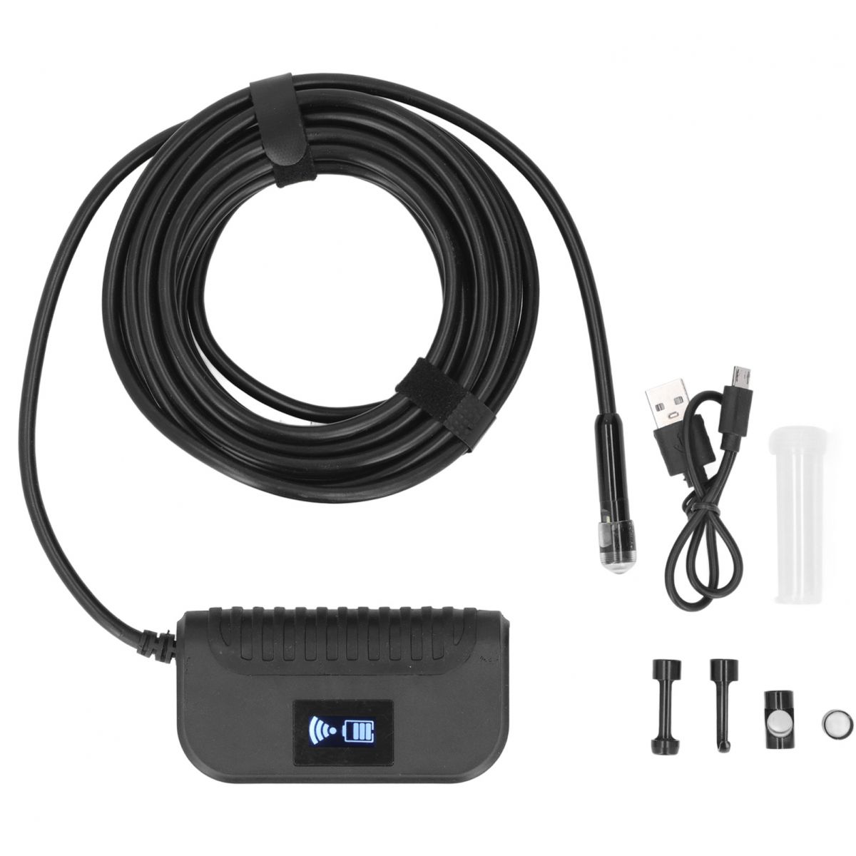 Wasserdichtes Und Flexibles Hd-wi-fi-industrieendoskop Zur Inspektion Von Wechselstromleitungen Und -maschinen (1 M).