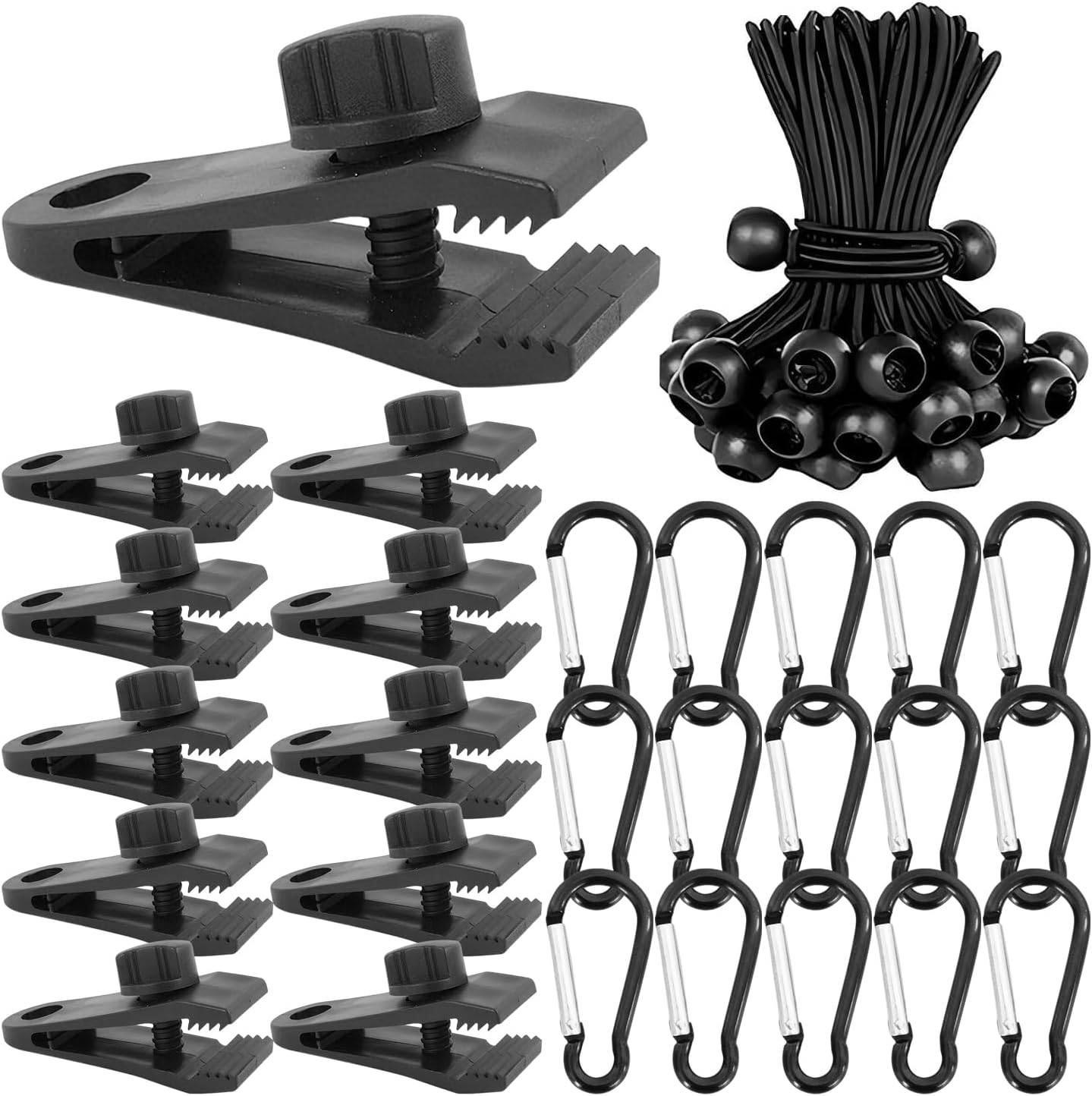 60 Zeltclips/planenclips Für Den Außenbereich/kunststoffbefestigungsclips Pro Packung & 20 Stück Von Jeder Sorte (siehe Foto Zur Bestellung)