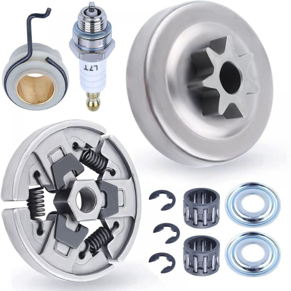 3/8" 7t Kettenrad-kupplungstrommel-nadellagersatz Für Stihl Ms290, Ms390, 029, 039 Und Ms310 Kettensägen-ersatzteile Mit Schraube, Unterlegscheibe, Ohne Kühlrippe Und E-clip-zündkerze