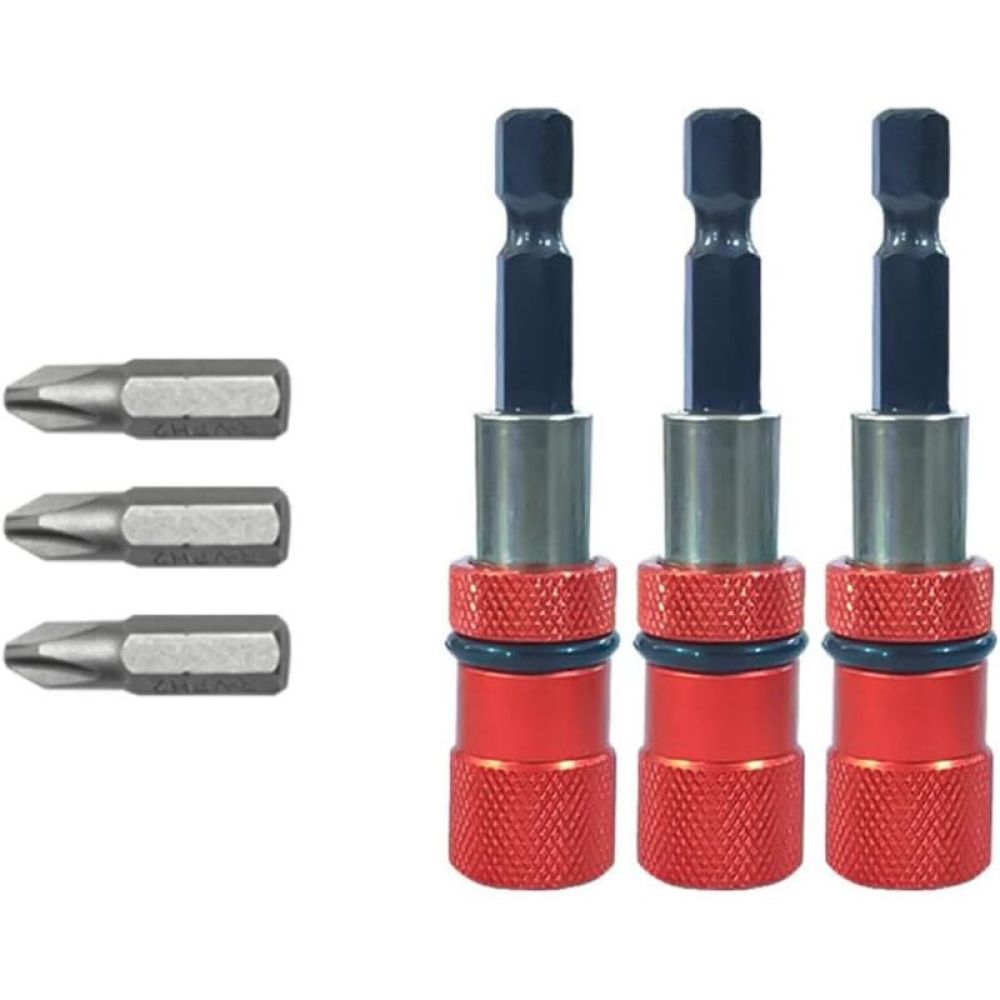 Magnetischer Bithalter Mit Einstellbarem Schraubentiefenanschlag, 1/4"-sechskantschaft-trockenbauschraubendreherbit Für Placo