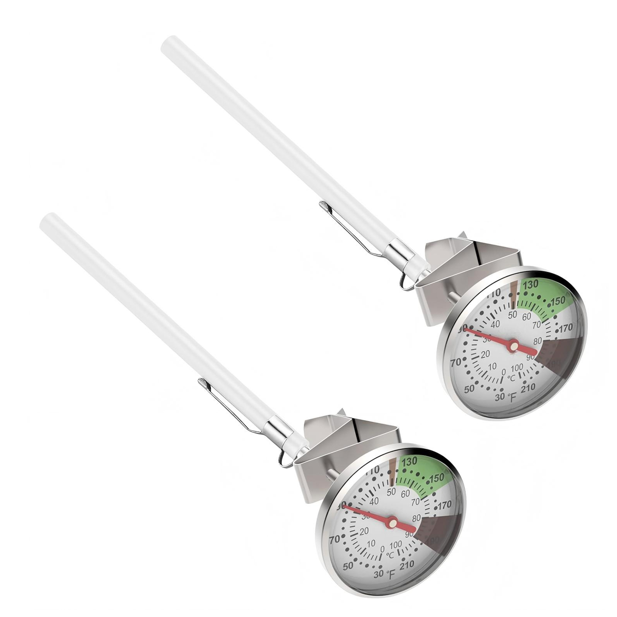 Kaitai Milch- Und Kaffeetemperaturmesser, Haushaltsküchensonde, Edelstahl-backtemperaturmesser, Temperaturmesser, Wassertemperaturmesser