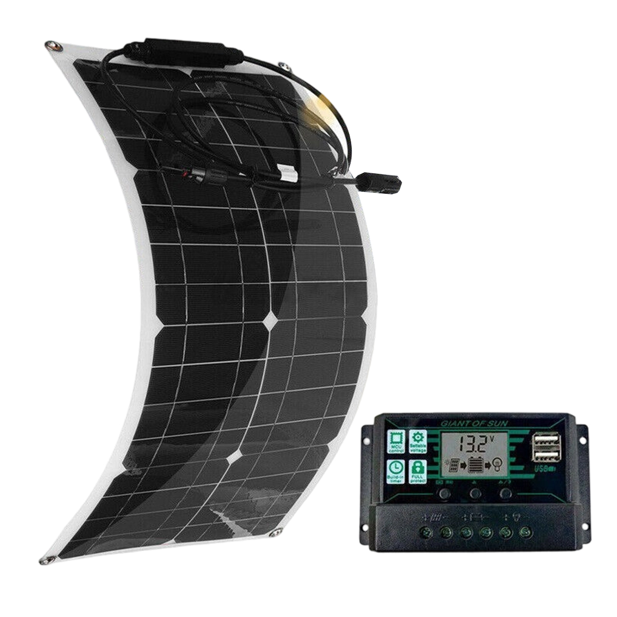 Solarmodul – 100 W – Tragbar – Flexibel – 23 % Wirkungsgrad - Solarmodul – 100 W – Tragbar – Flexibel – 23 % Wirkungsgrad