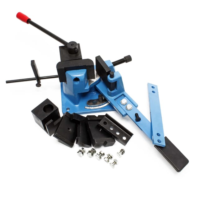 Wiltec Universal Winkelbieger bis 18 mm Stärke und 20 mm Höhe, Biegemaschine Biegegerät mit Skala und Anschlag, Winkelbiegemaschine manuell