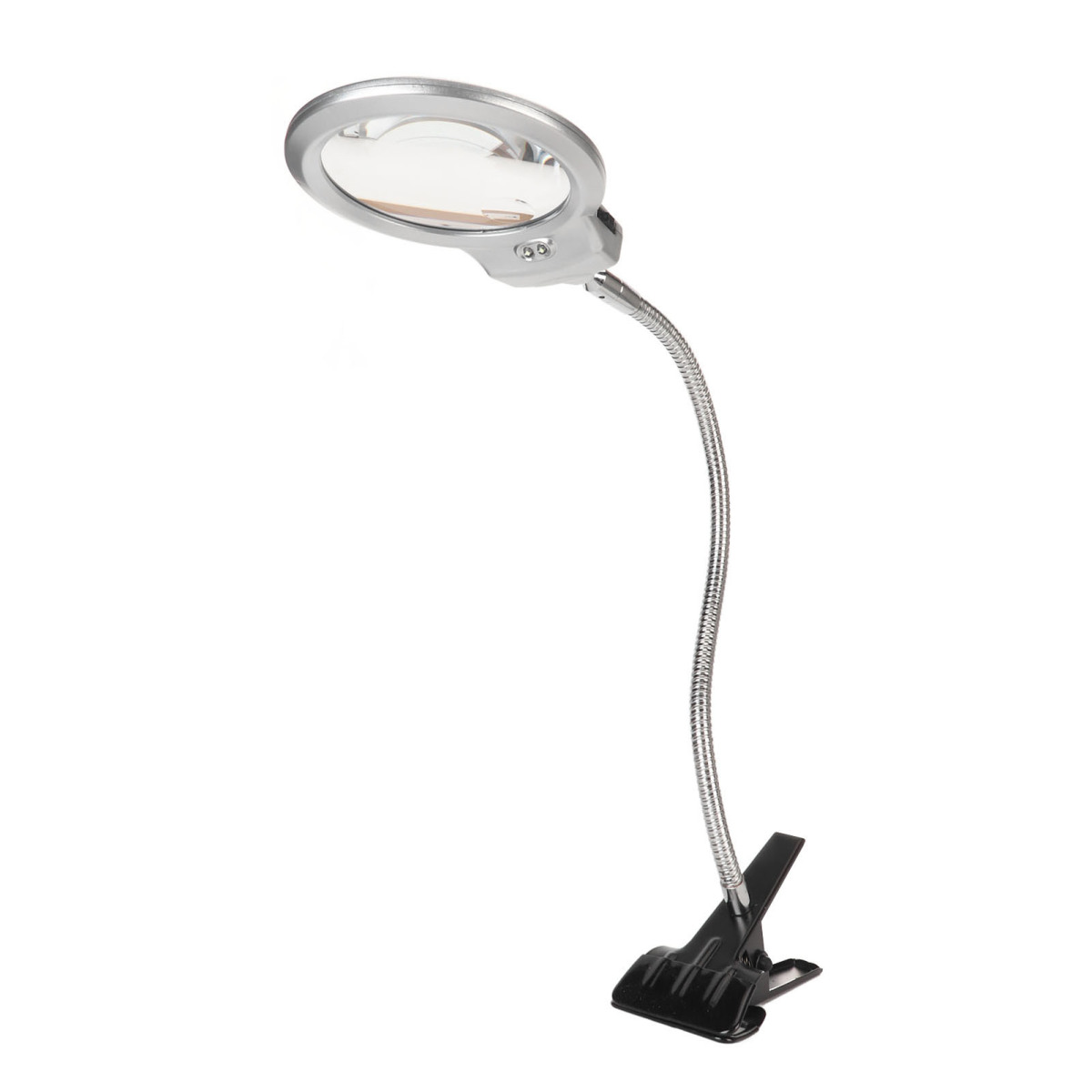 Aufsteckbare Lupe Mit Doppellinse (2-fache Und 6-fache Vergrößerung), Flexibel Und Mit 2 Integrierten Leds.