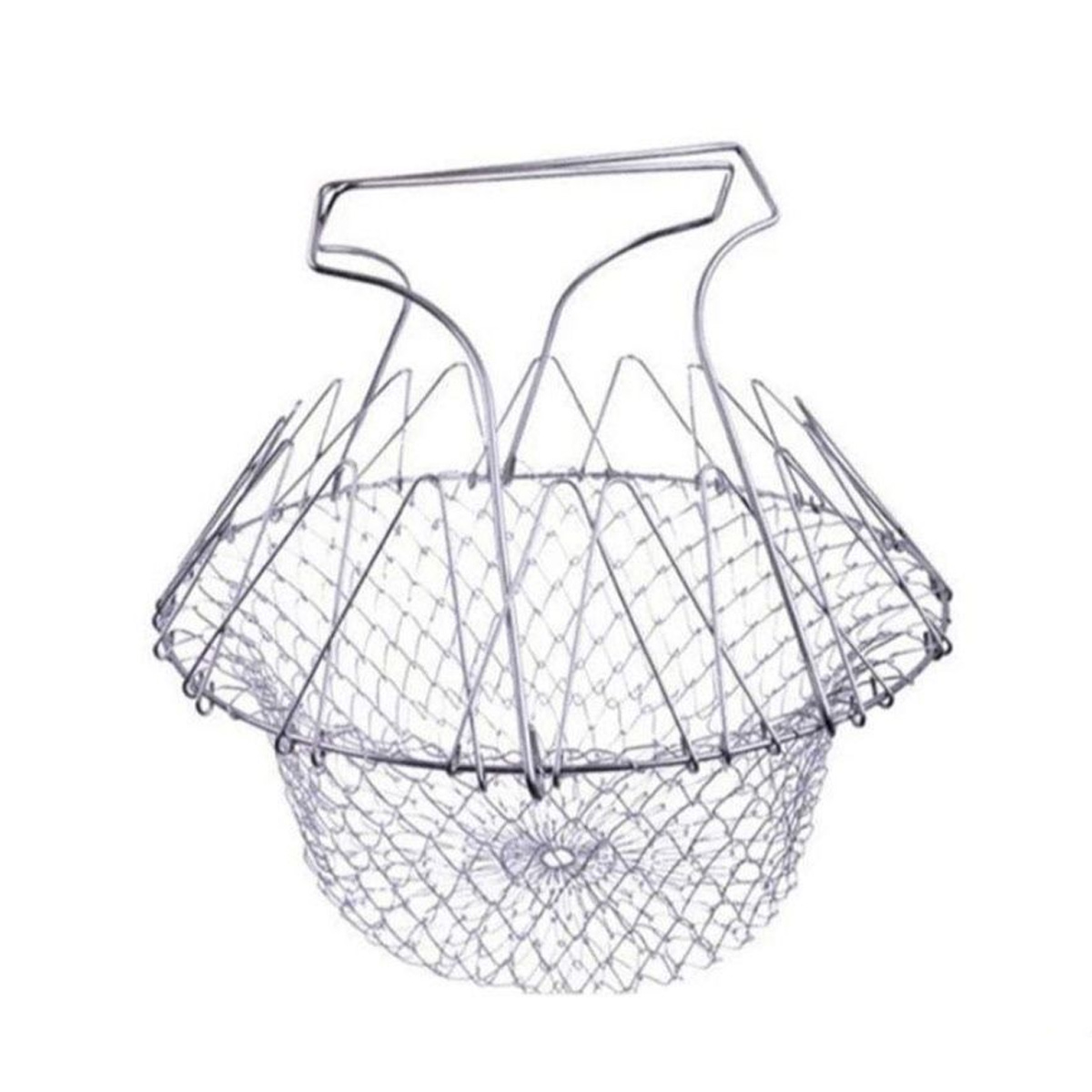Faltbarer Salatkorb, Durchmesser: 22,5 Cm, Edelstahl, Lia4818 - Faltbarer Salatkorb, Durchmesser: 22,5 Cm, Edelstahl, Lia4818