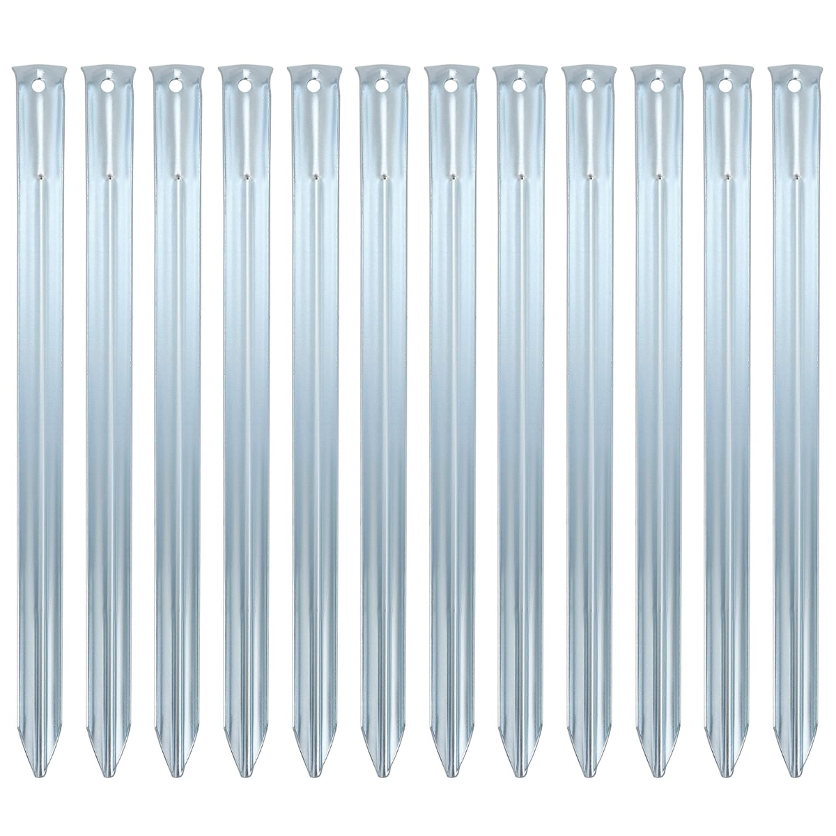 Heringe, 30 X 2 Cm, Halbrund, Aus Metall, Mit Zugloch, Für Camping, Angeln Und Garten
