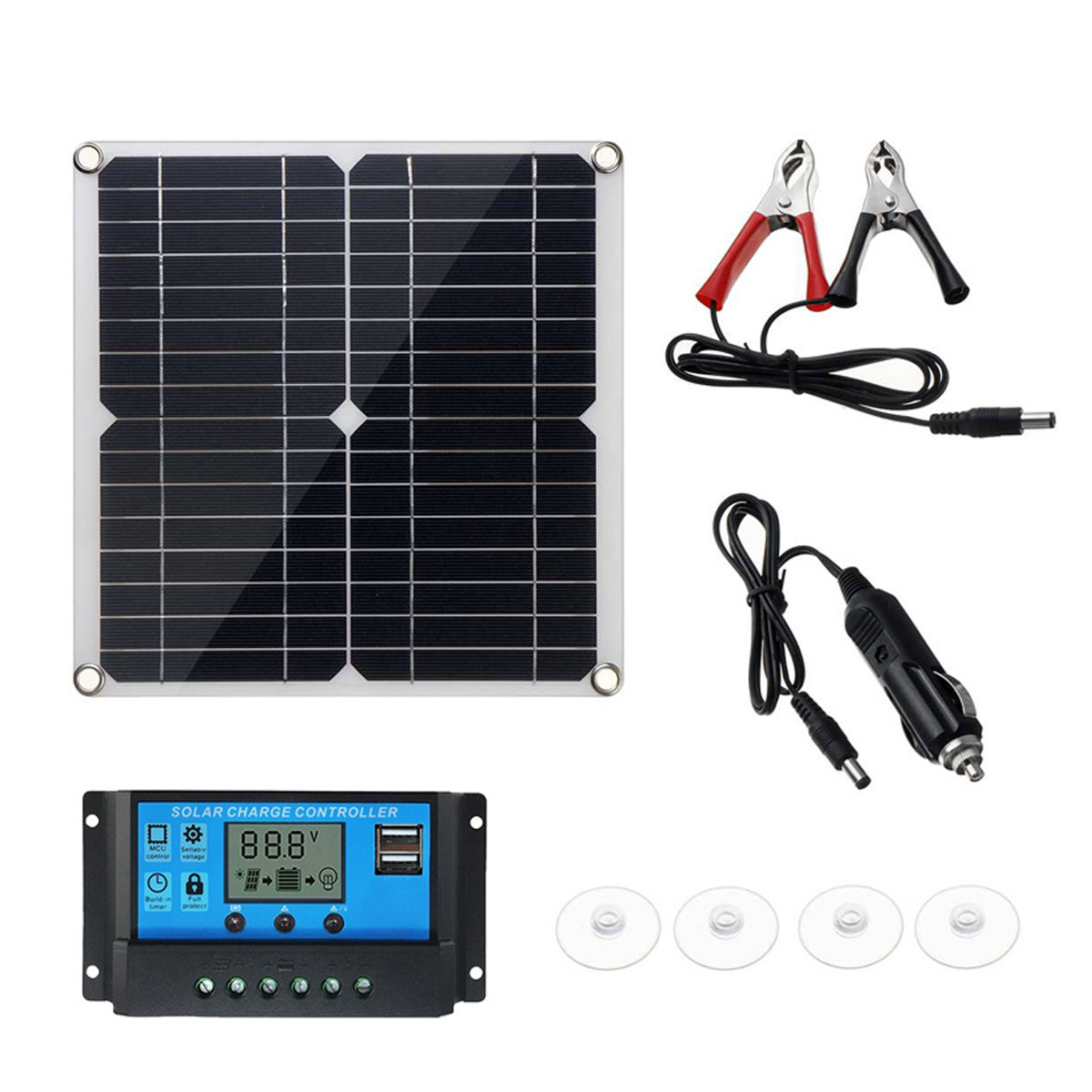 -bejoey 40w Solarpanel-set Mit 60a 12v Ladegerät Und Regler - -bejoey 40w Solarpanel-set Mit 60a 12v Ladegerät Und Regler