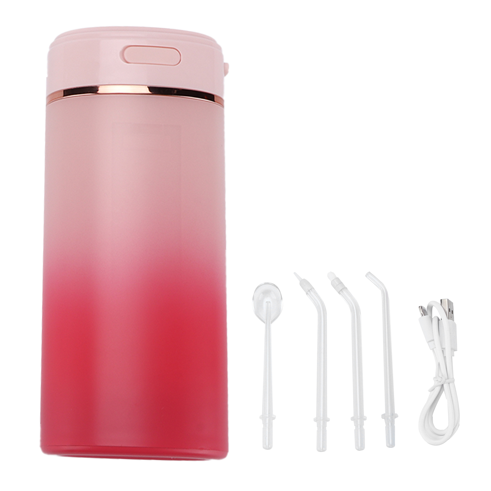 Intelligenter 160-ml-zahnseidespender Mit 4 Geschwindigkeitsstufen, Usb-aufladbar, Tragbarer Elektrischer Zahnreiniger, Rosa Farbverlauf