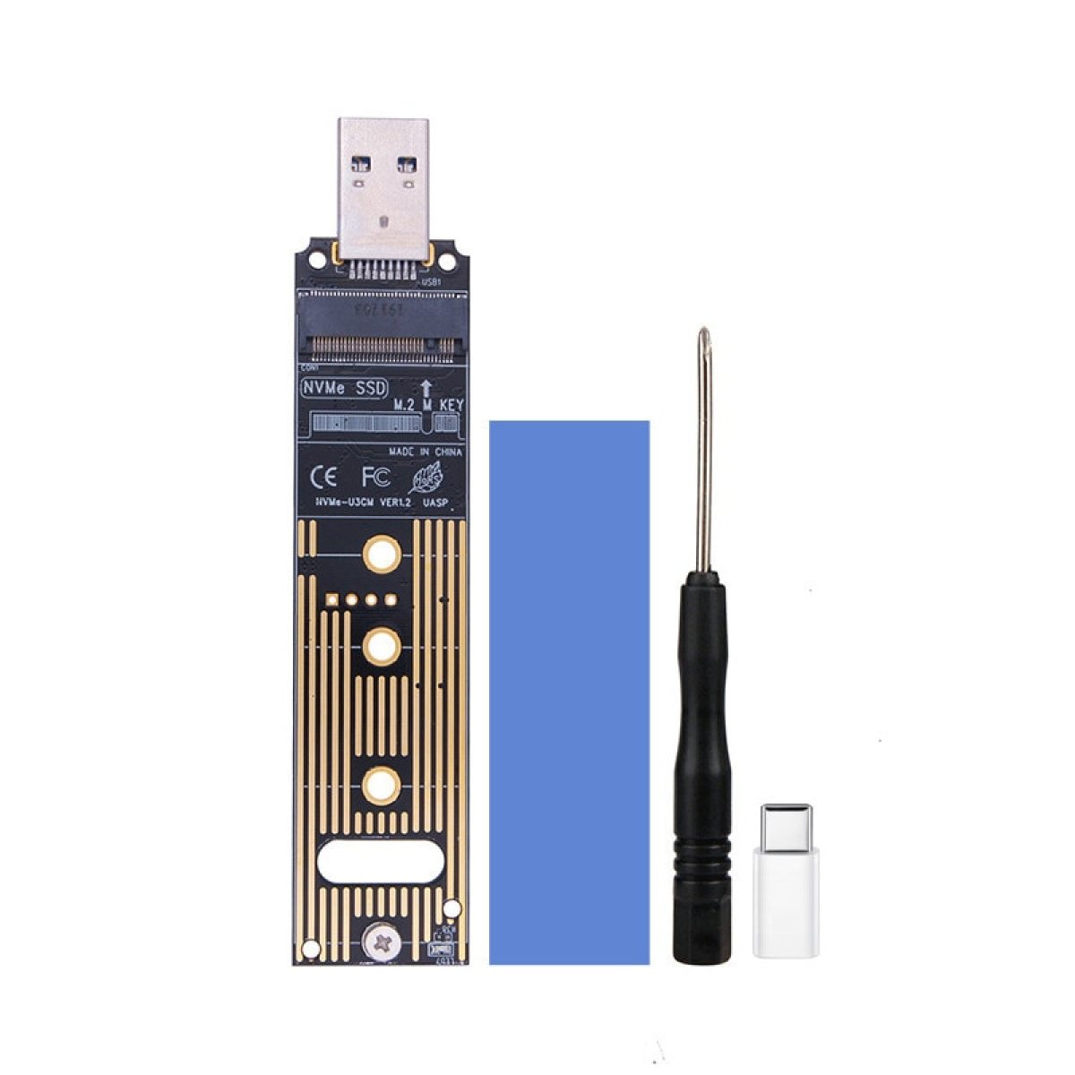M.2 Nvme Auf Usb 3.2 Gen 2 Typ-a (10 Gbit/s) Adapter, Kompatibel Mit Den Modellen 2230/2240/2260/2280, Unterstützt Festplatten