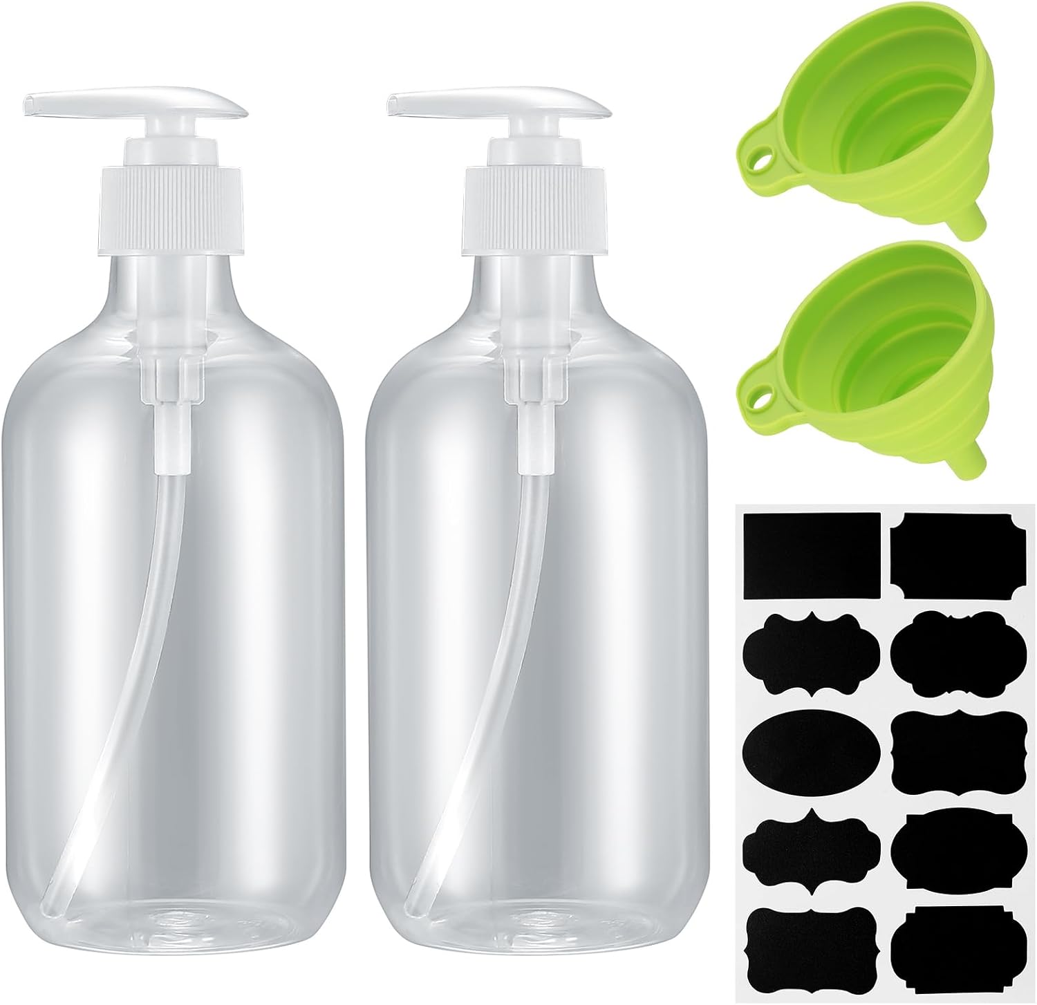 X 500 Ml Durchsichtige Pumpflaschen - 2 X 500 Ml Durchsichtige Pumpflaschen