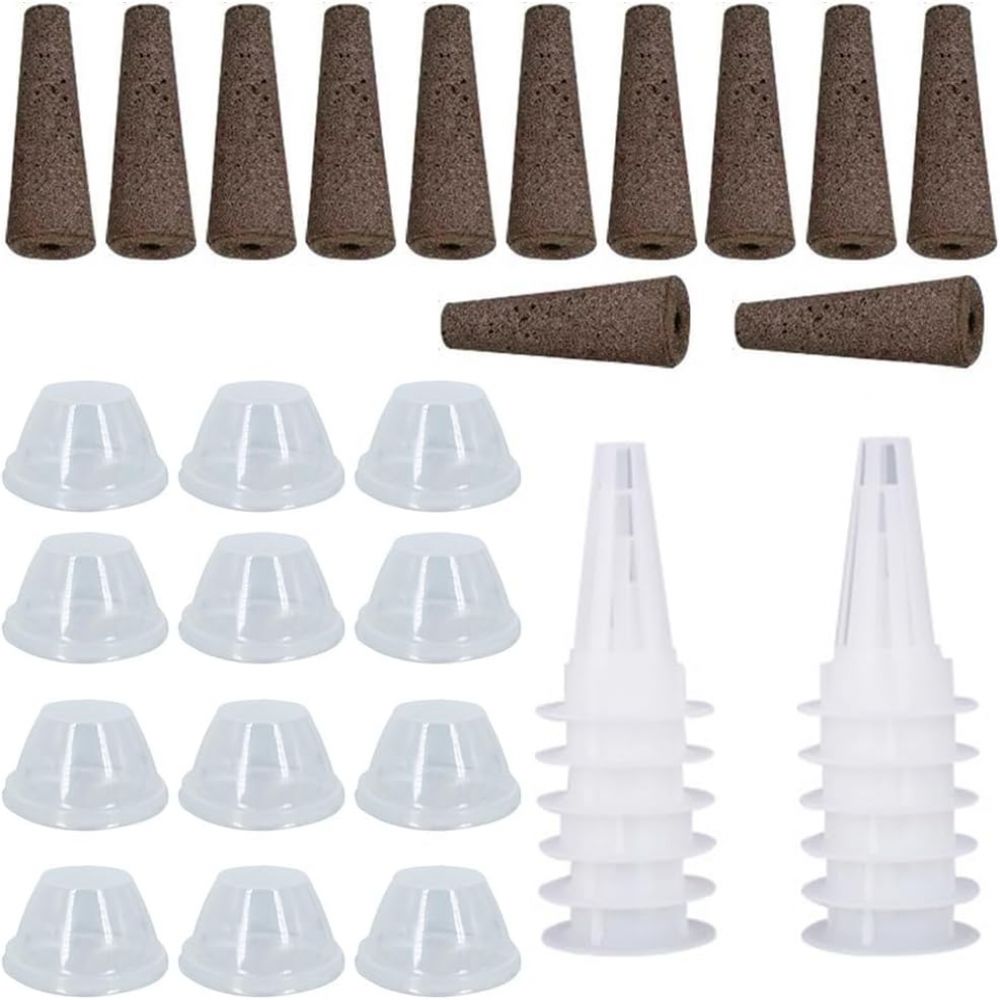 Set Mit 12 Hydroponik-garten-anbausets, Hydroponik-system Für Den Innenbereich Mit Anzuchtschwämmen, Körben Und Kuppeln