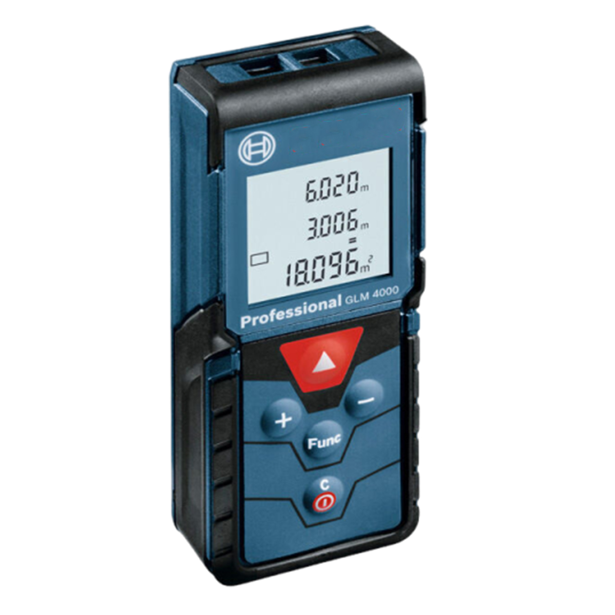 Glm4000 40-m-laser-entfernungsmesser – Genauigkeit +/- 1,5 Mm – Spritzwassergeschützt (ip54) – Großes, Hintergrundbeleuchtetes Display – Inklusive Tragetasche