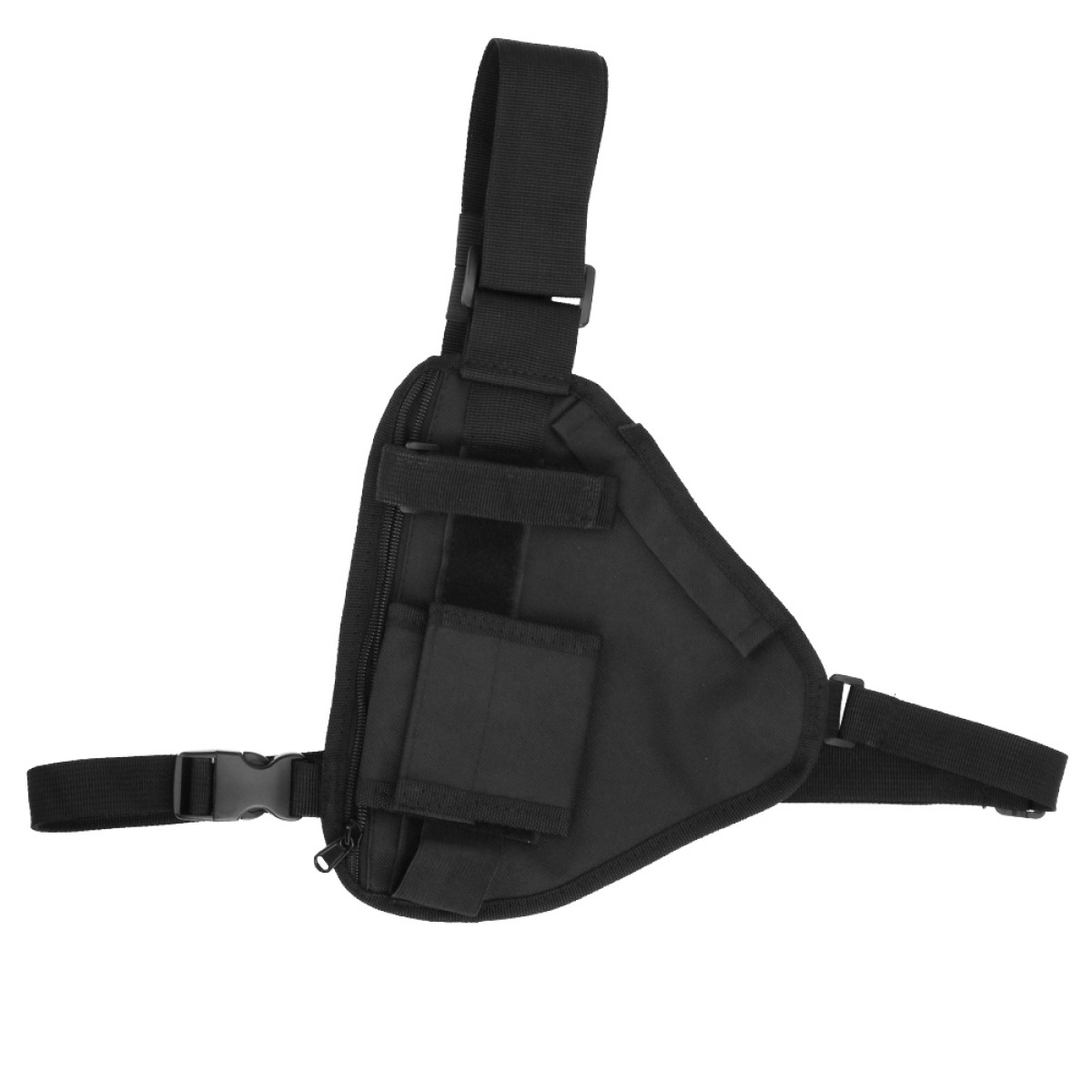 Tragbare Brusttasche Für Walkie-talkies (10,2 X 6,69 Zoll), Schwarz, Mit Verstellbarem Schultergurt.