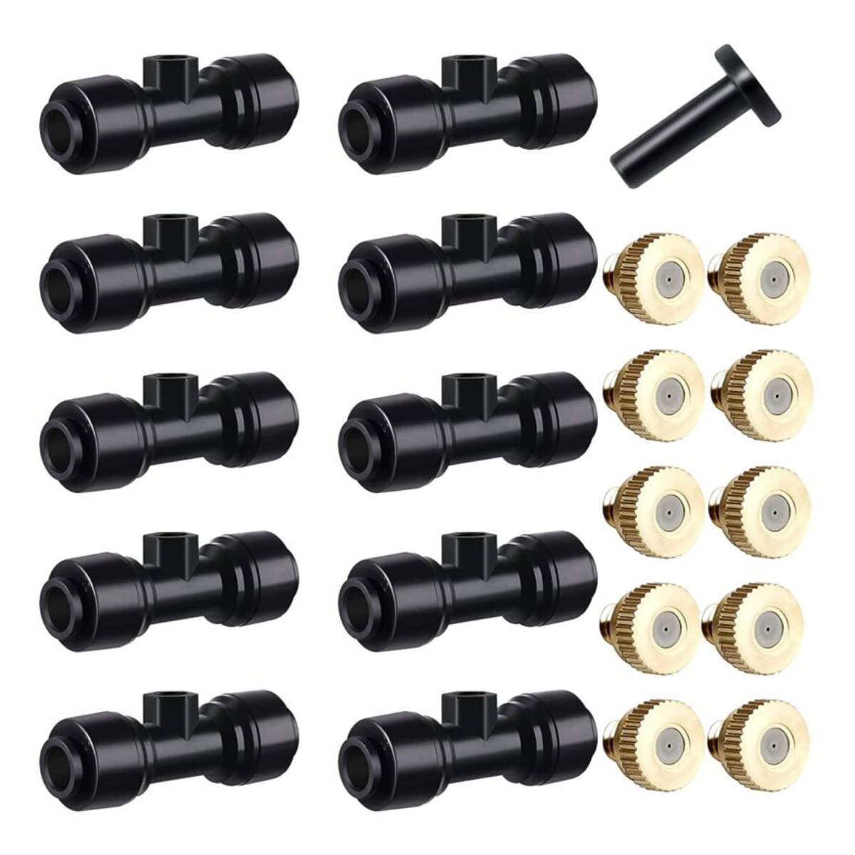 21-teiliges Gartenbewässerungssystem-set Mit Sprühdüsen Aus Messing Und Zerstäuberdüsen