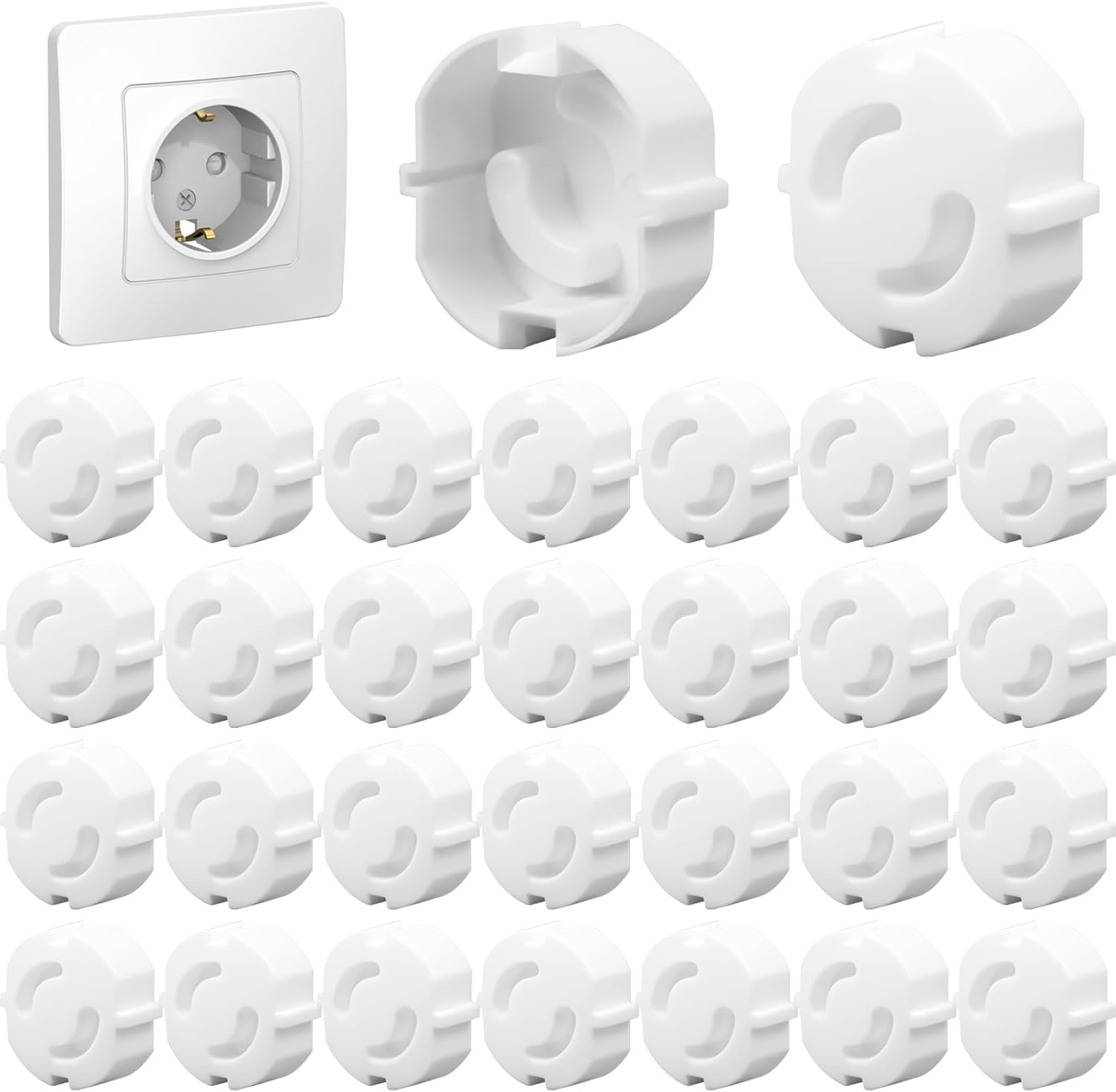 30-teiliges Set – Sicherheitssteckdose – 3,8 Cm/3,8 Cm – 30-teiliges Set – Sicherheitssteckdose – 3,8 Cm/3,8 Cm