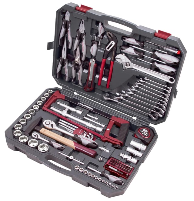 KRAFWERK Universal-Werkzeugkoffer Basic-Line 1/2 1/4 - 115 Teile - 204.105.600