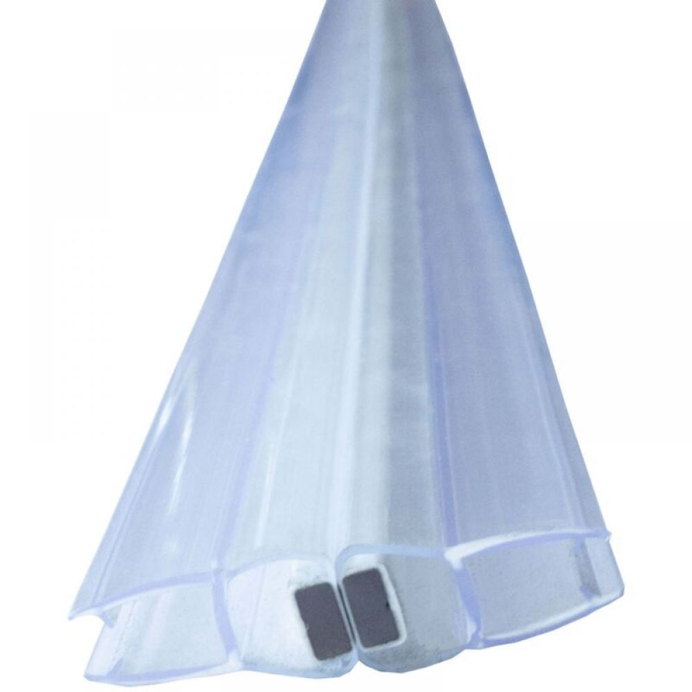 Duschkabinen-dichtungsleiste, Magnetische Duschtürdichtung, 180 Grad Transparent, 200 Cm, Geeignet Für Schiebe- Oder Drehtüren Mit Einem Schließwinkel Von 180 Grad.