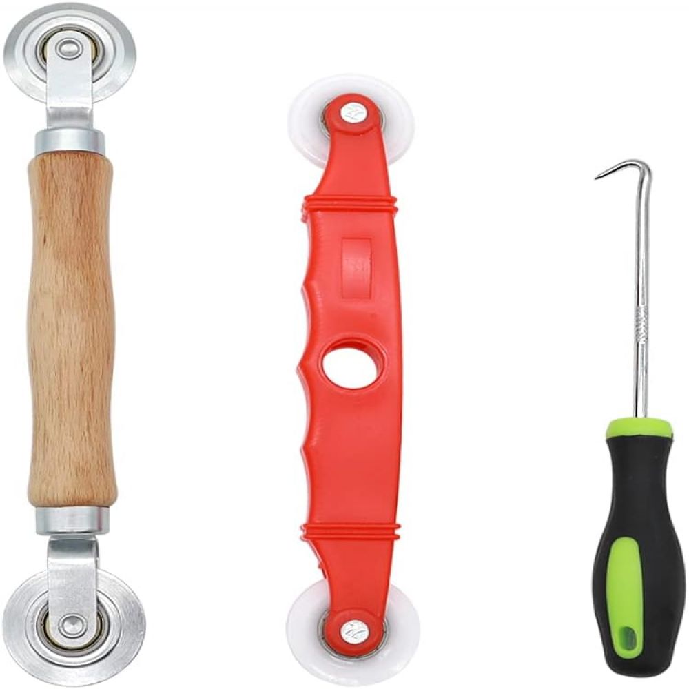 Set Mit Werkzeugen Zum Aufrollen Von Holz-fliegengittern, Gerillter Rolle, Kunststoff-rollwerkzeug Und 3,5-mm-haken Zur Montage Von Fliegengittern