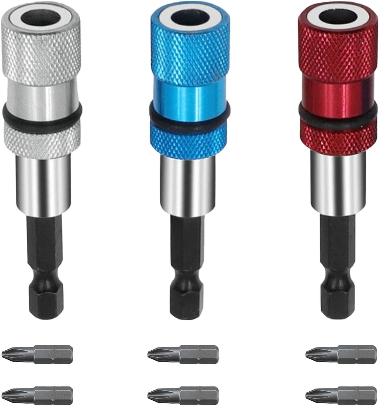 9-teiliges Magnetisches Bit-set 1/4" 66 Mm Sechskantschaft, Magnetischer Schraubendreher-bit-halter, Schlagschrauber-bit-halter Mit Ph0-bits Zum Schnellen Wechseln Von Bohrern Und Schraubendrehern (3