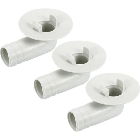 Sourcing Map Klimaanlagen-ablaufschlauchverbinder, 17 Mm Winkelstück, Ersatzteilzubehör Für Mini-split-fensterklimaanlagen, Beige, 3er-pack