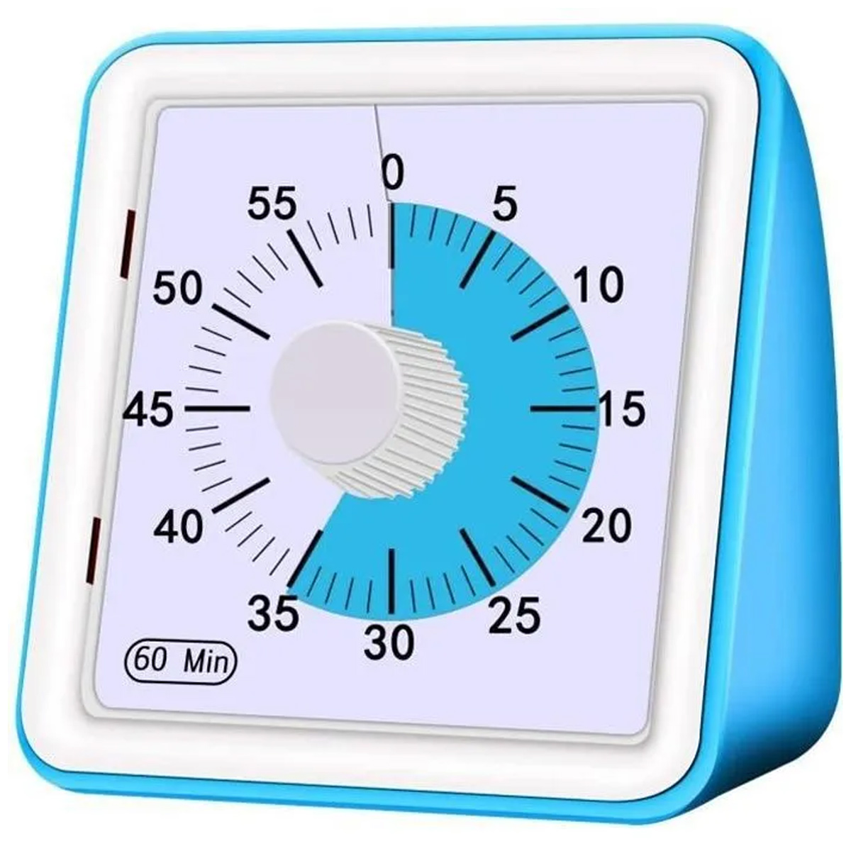 Analoger Timer – Blau – 60 Minuten – Lautlos – Zeitmanagement-tool – Für Kinder Und Erwachsene