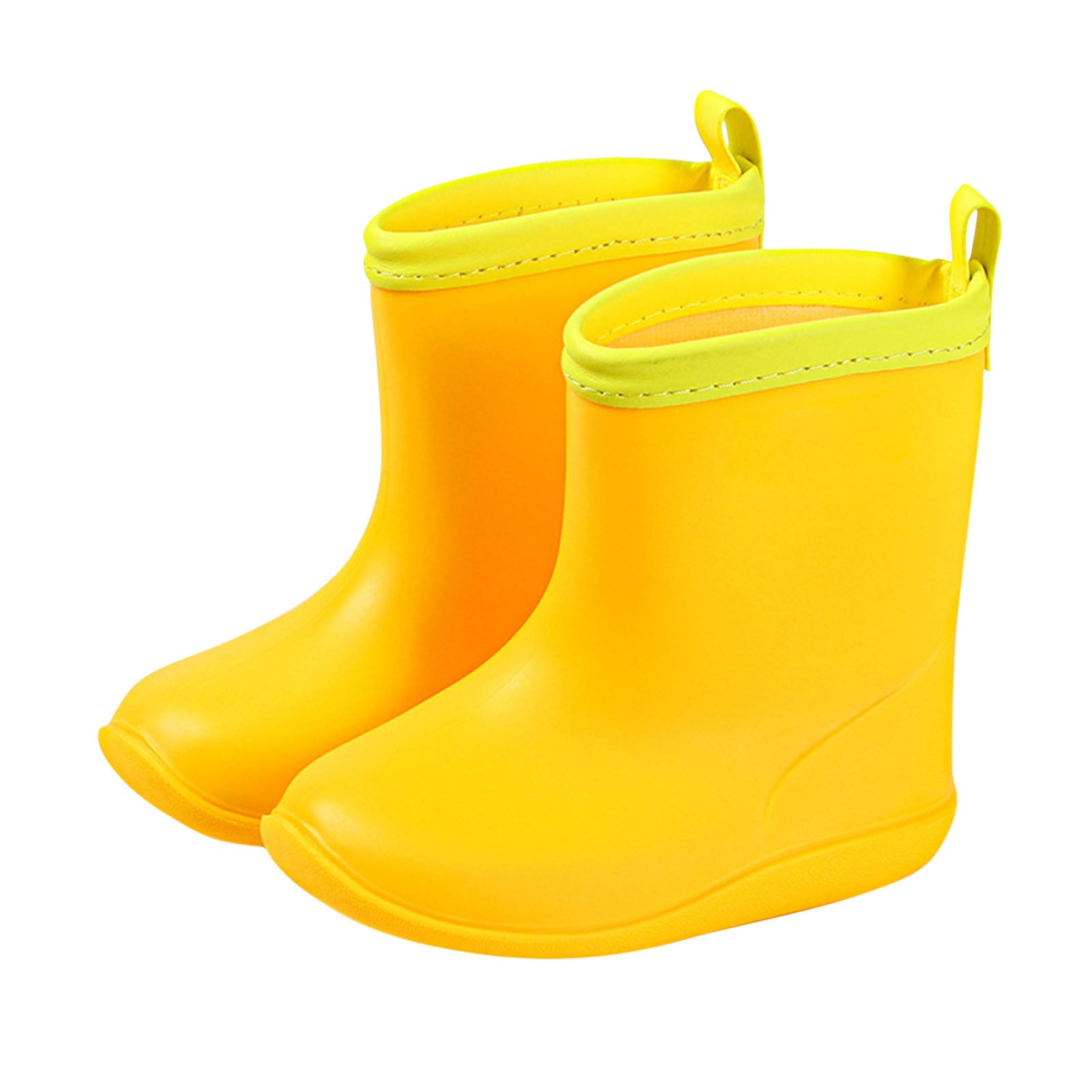 Bgzleu Kleinkind-regenstiefel Mit Henkeln, Wasserdichte Gummistiefel Für Kinder, Leicht Und Niedlich, Gelb, Größe 24