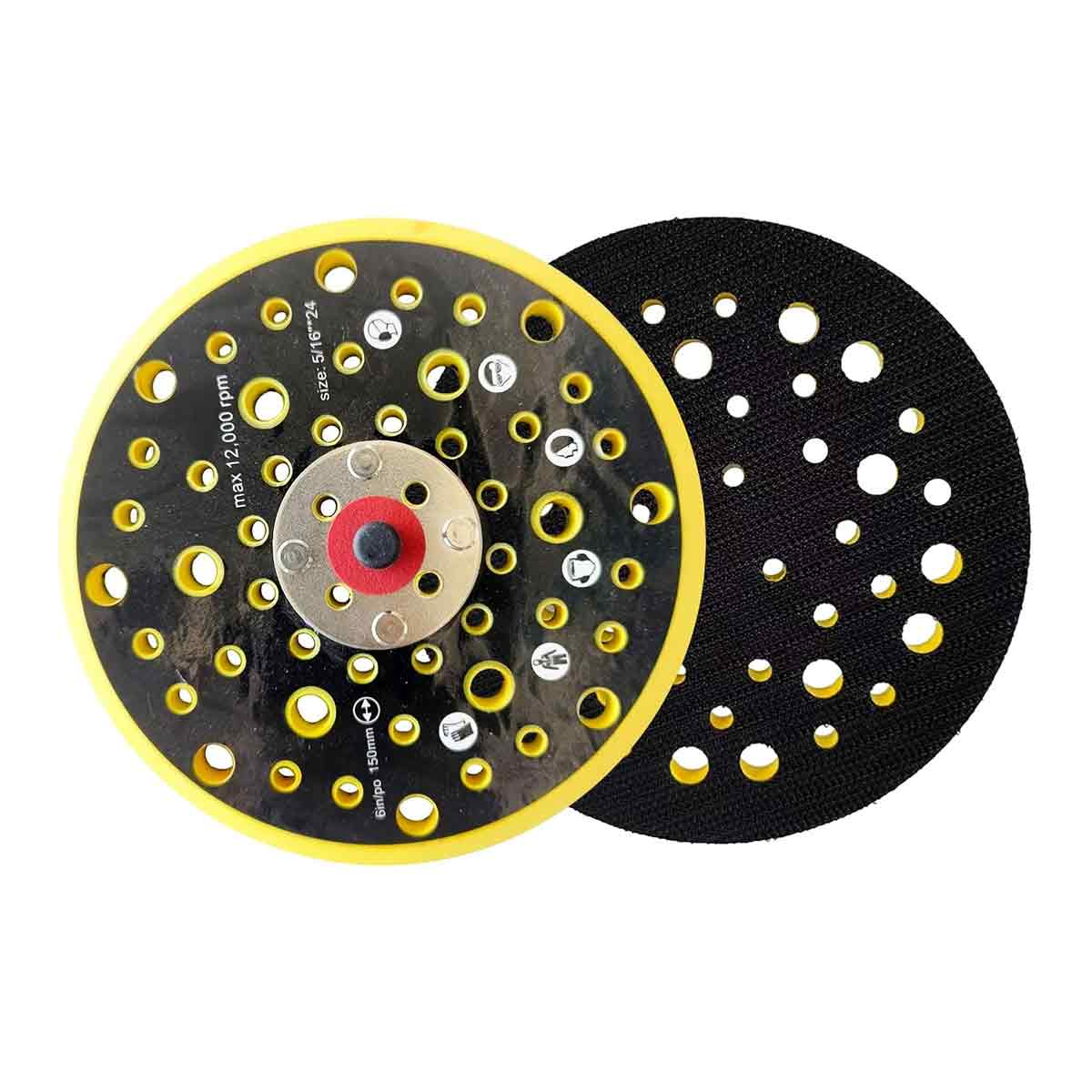 6-loch-schleifpad, 150-mm-basis, Klettverschluss, Polyurethan, Mirka Ceros Deros