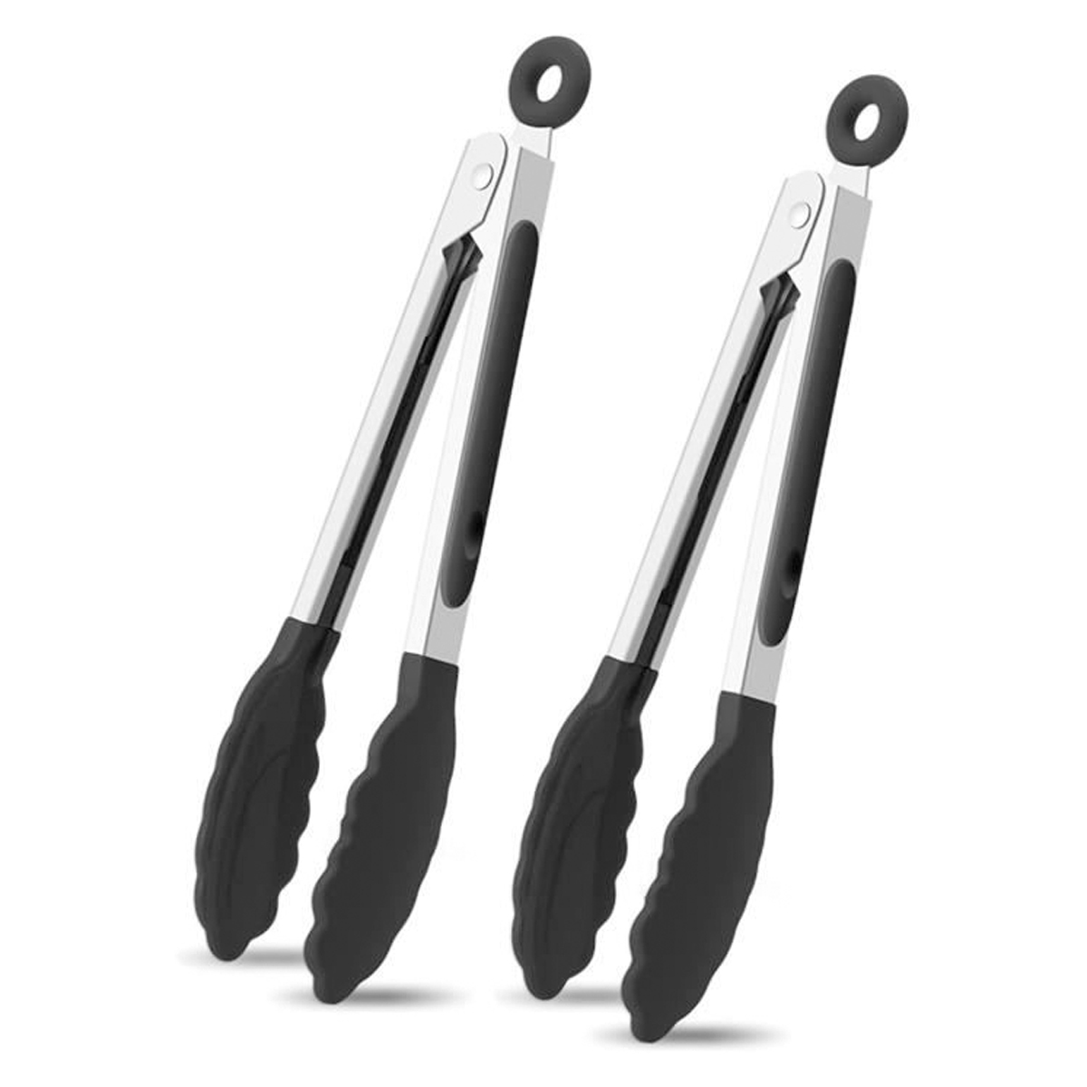 Küchenzange – Edelstahl – 22 Cm – Strapazierfähiges Silikon – Rostfrei – Verriegelungsmechanismus