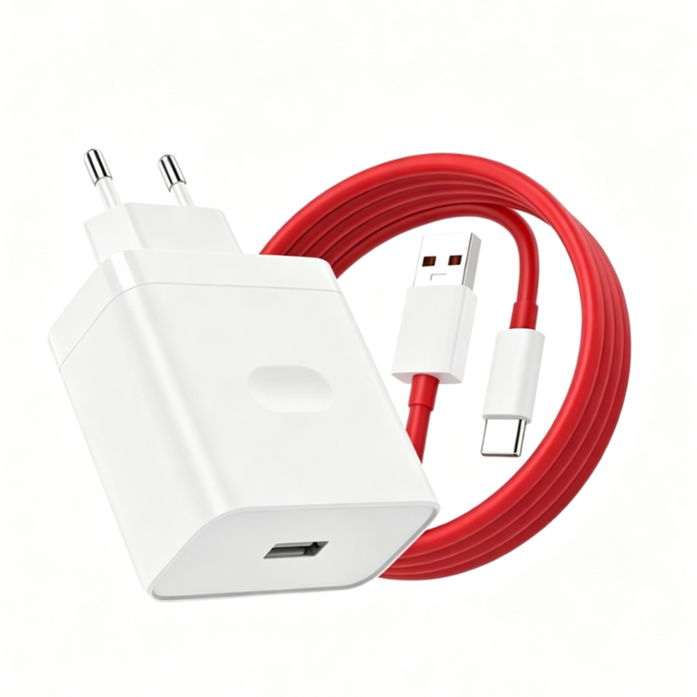 Sstrwgood Ue 100w Ladegerät Mit 1m Rotem Kabel Für Oneplus, Oppo Und Realme - Sstrwgood Ue 100w Ladegerät Mit 1m Rotem Kabel Für Oneplus, Oppo Und Realme