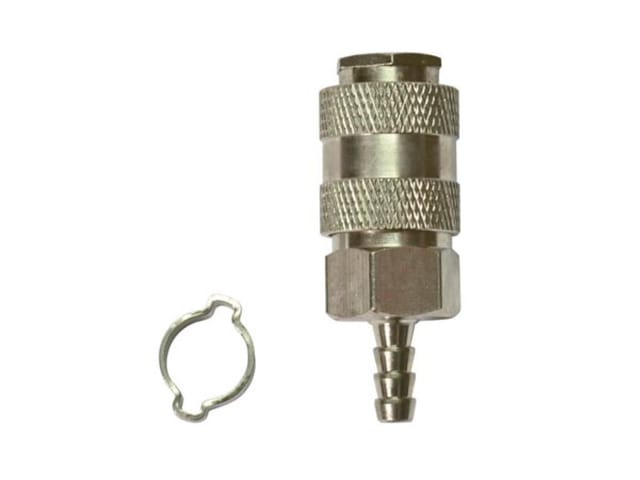 Druckluftkupplung ø 6 x 11 mm mit Orion-Nippel, Schnellkupplung für Luftschlauchsysteme, Werkstatt, Garage, Kompressor, robuste Metallausführung