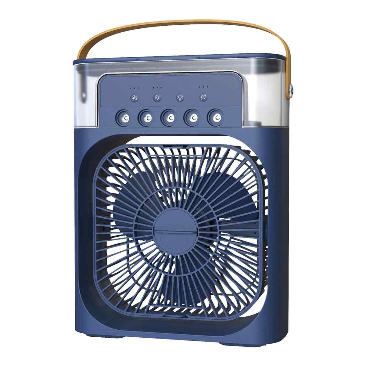 Tragbarer Usb-ventilator Und Luftbefeuchter, 7 Leds, 3 Geschwindigkeitsstufen, Leiser Reisekühler