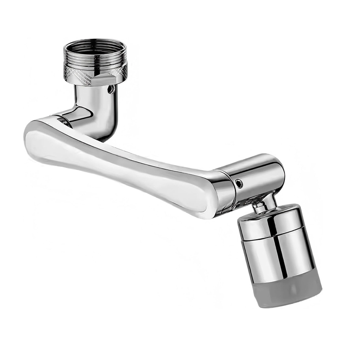 Multifunktionaler Ausziehhahn – 1440° Drehbar – 2 Wasserauslässe – Wassersparend – Metall
